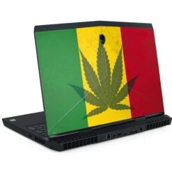 Marijuana Rasta Flag Dell Alienware Skin