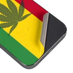 Marijuana Rasta Flag IPhone 15 Pro Max Skin -Skinit Store marijuana rasta flag iphone 15 pro max skin 1694187169 SKNCNVSXX05IP15PM PR 03