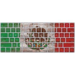 Mexican Flag Dark Wood Magic Keyboard Skin