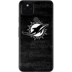 NFL Miami Dolphins Black & White Google Pixel 5a Skin