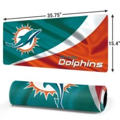 NFL Miami Dolphins Gaming Mouse Pad -Skinit Store miami dolphins extra large gaming mouse pad 1658346463 MSPNFLMDS01GAMGXL PR 02