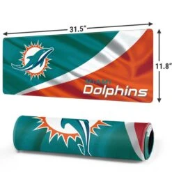 NFL Miami Dolphins Gaming Mouse Pad -Skinit Store miami dolphins large gaming mouse pad 1658346460 MSPNFLMDS01GAMGLG PR 02