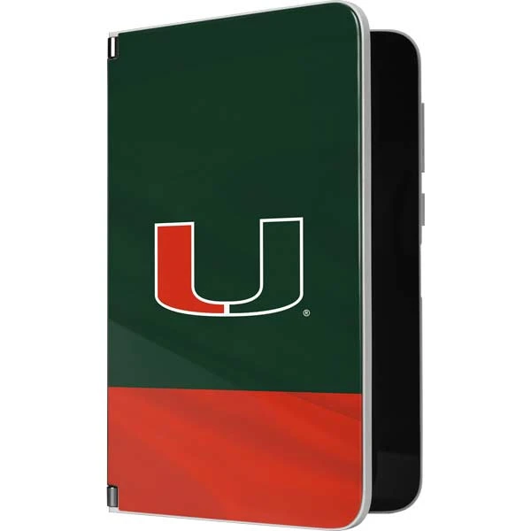 University Of Miami Hurricanes Flag Surface Duo Skin 3 University Of Miami Hurricanes Flag Surface Duo Skin