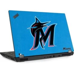 MLB Miami Marlins Solid Distressed Lenovo ThinkPad Skin