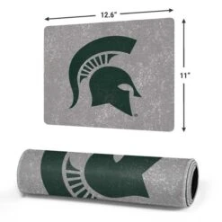 Michigan State University Grey Spartans Logo Gaming Mouse Pad