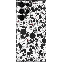 Disney Mickey Mouse Face Pattern Galaxy S22 Ultra Skin