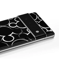 Disney Mickey Mouse Logo Pattern Google Pixel 6 Pro Skin -Skinit Store mickey mouse silhouette google pixel 6 pro skin 1645726182 SKNDSMICY15GPXL6P PR 03