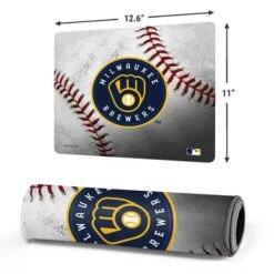 MLB Milwaukee Brewers Game Ball Gaming Mouse Pad