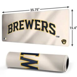 MLB Milwaukee Brewers Home Jersey Gaming Mouse Pad -Skinit Store milwaukee brewers home jersey extra large gaming mouse pad 1678437515 MSPMLBMWB02GAMGXL PR 02