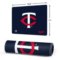 MLB Minnesota Twins - Solid Distressed Gaming Mouse Pad