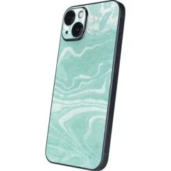 Mint Marbling IPhone 14 Plus Skin -Skinit Store mint marbling iphone 14 plus skin 1662574837 SKNMRBLLE25IPH14M PR 02