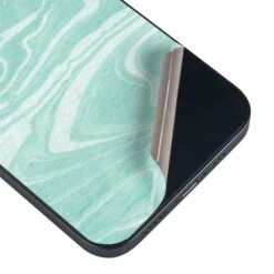 Mint Marbling IPhone 14 Plus Skin -Skinit Store mint marbling iphone 14 plus skin 1662574837 SKNMRBLLE25IPH14M PR 03
