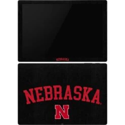University Of Nebraska Collegiate Text Black Surface Pro 6 Skin