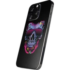 Liquid Blue Neon Skull With Glasses IPhone 15 Pro Max Skin -Skinit Store neon skull with glasses iphone 15 pro max skin 1694187219 SKNLBFNTY02IP15PM PR 02