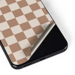Neutral Checkered Galaxy S22 Plus Skin -Skinit Store neutral checkered galaxy s22 plus skin 1646336874 SKNNEWCHK01GLX22P PR 04