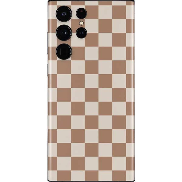 Neutral Checkered Galaxy S22 Ultra Skin 3 Neutral Checkered Galaxy S22 Ultra Skin