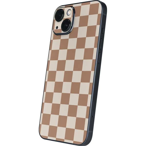 Neutral Checkered IPhone 14 Skin 4 Neutral Checkered IPhone 14 Skin - Image 2
