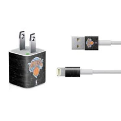 NBA New York Knicks Black Secondary Logo IPhone Charger (5W USB) Skin