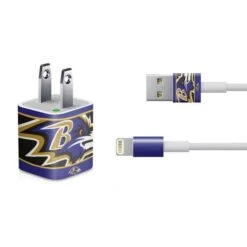 NFL Baltimore Ravens Zone Block IPhone Charger (5W USB) Skin