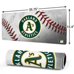 MLB Oakland Athletics Game Ball Gaming Mouse Pad -Skinit Store oakland athletics game ball extra large gaming mouse pad 1678437517 MSPMLBOAS02GAMGXL PR 02