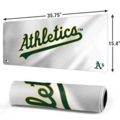 MLB Oakland Athletics Home Jersey Gaming Mouse Pad -Skinit Store oakland athletics home jersey extra large gaming mouse pad 1678437518 MSPMLBOKA01GAMGXL PR 02