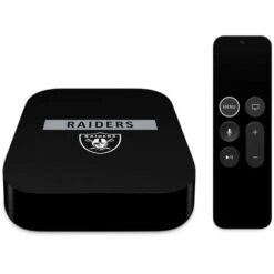 NFL Las Vegas Raiders Black Performance Series Apple TV Skin