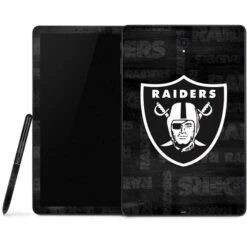NFL Las Vegas Raiders Black & White Samsung Galaxy Tab Skin