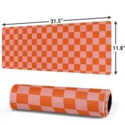 Orange Checkered Gaming Mouse Pad -Skinit Store orange checkered large gaming mouse pad 1656100441 MSPNEWCHK02GAMGLG PR 02