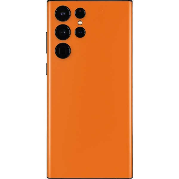 Orange Solid Galaxy S22 Ultra Skin 3 Orange Solid Galaxy S22 Ultra Skin