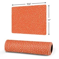 Orange Spots Gaming Mouse Pad