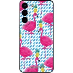 Bouffants And Broken Hearts Party Flamingos Galaxy S22 Skin