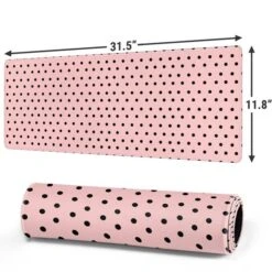 Pink And Black Polka Dots Gaming Mouse Pad -Skinit Store pink and black polka dots large gaming mouse pad 1656100439 MSPPLKDTS05GAMGLG PR 02