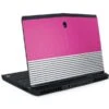 Pink And Grey Stripes Dell Alienware Skin