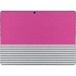 Pink And Grey Stripes Surface Pro 8 Skin