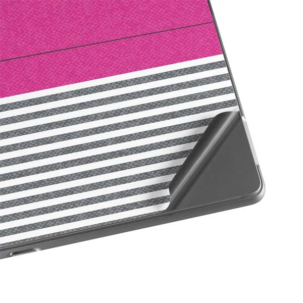 Pink And Grey Stripes Surface Pro 8 Skin 6 Pink And Grey Stripes Surface Pro 8 Skin - Image 4