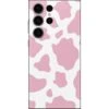 Pink Cow Print Galaxy S23 Ultra Skin