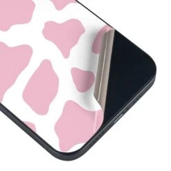 Pink Cow Print IPhone 14 Skin -Skinit Store pink cow print iphone 14 skin 1662164530 SKNPTTRNS06IPHN14 PR 03