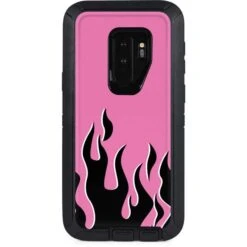 Pink Flames Otterbox Defender Galaxy Skin