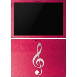 Pink Glitter Music Note Surface Pro 6 Skin