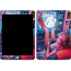 Pink Hair Anime Gamer Girl By Ivy Dolamore Apple IPad Skin