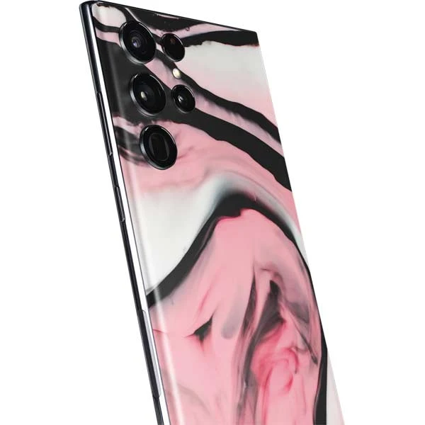 Pink Marble Ink Galaxy S22 Ultra Skin 5 Pink Marble Ink Galaxy S22 Ultra Skin - Image 3