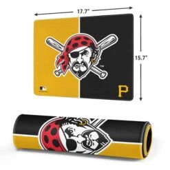 MLB Pittsburgh Pirates Split Gaming Mouse Pad -Skinit Store pittsburgh pirates split medium gaming mouse pad 1678408458 MSPCVSMLB22GAMGMD PR 02