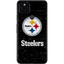NFL Pittsburgh Steelers Distressed Google Pixel 5a Skin