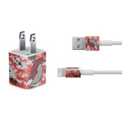 NBA Portland Trail Blazers Digi Camo IPhone Charger (5W USB) Skin