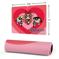 Cartoon Network Powerpuff Girls Hearts Gaming Mouse Pad