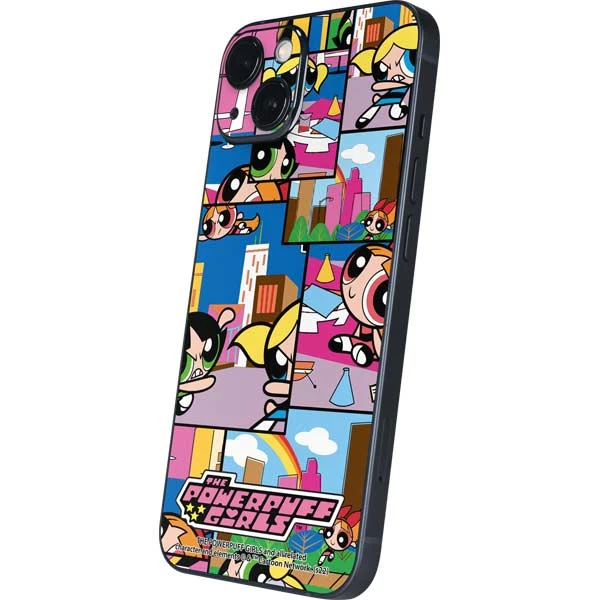 Cartoon Network Powerpuff Girls Patches IPhone 14 Plus Skin 4 Cartoon Network Powerpuff Girls Patches IPhone 14 Plus Skin - Image 2