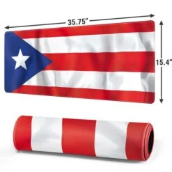 Puerto Rico Flag Gaming Mouse Pad -Skinit Store puerto rico flag extra large gaming mouse pad 1681246451 MSPFLGPRIX1GAMGXL PR 02