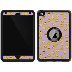 Purple Happy Face Pattern Otterbox Defender IPad Skin