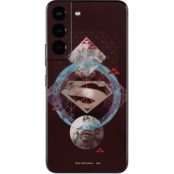 DC Comics Superman Purple Abstract Collage Galaxy S22 Skin 3 DC Comics Superman Purple Abstract Collage Galaxy S22 Skin