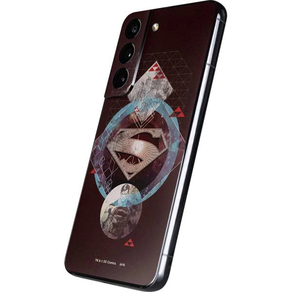 DC Comics Superman Purple Abstract Collage Galaxy S22 Skin 4 DC Comics Superman Purple Abstract Collage Galaxy S22 Skin - Image 2